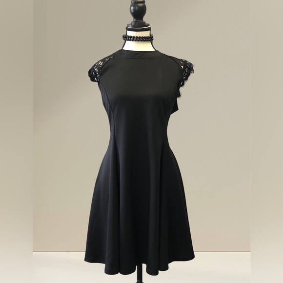 ▪️SUNNOW Women's Sleeveless Lace Patchwork A Line Short Mini Casual Dress▪️ - Picture 3 of 11